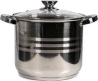 TOO LP-7171-7L Prémium rozsdamentes Fazék Üveg fedővel Ø22cm 7,2L - Ezüst