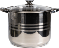 TOO LP-7170-13L Prémium rozsdamentes Fazék Üveg fedővel Ø28cm 13,3L - Ezüst