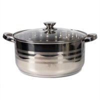 TOO LP-7170-10L Prémium rozsdamentes Fazék Üveg fedővel Ø 30cm 10,0L - Ezüst