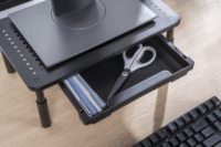 Gembird MS-TABLE-D-01 Monitor Asztali Tartó Állvány fiókkal - Fekete