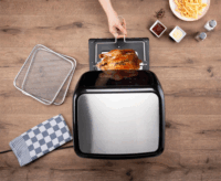 Alpina 19568 AirFryer Forrólevegős Sütő 12L 1800W - Fekete