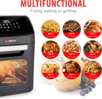 Alpina 19568 AirFryer Forrólevegős Sütő 12L 1800W - Fekete