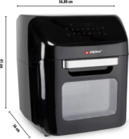 Alpina 19568 AirFryer Forrólevegős Sütő 12L 1800W - Fekete