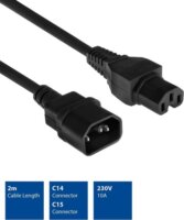 ACT AK5003 C14 - C15 230V Hálozati tápkábel 2m - Fekete