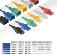 ACT AK5003 C14 - C15 230V Hálozati tápkábel 2m - Fekete
