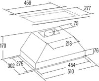 Cata GK-4500 BK Beépíthető Páraelszívó Szagelszívó - Fekete