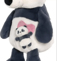 Nici Green Love panda bébijével plüssfigura 40 cm