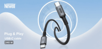 Newell NL4441 USB Type-C 3.1 Apa - USB Type-C 3.1 Apa Adat és Töltőkábel 240W 2m - Fekete