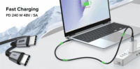 Newell NL4441 USB Type-C 3.1 Apa - USB Type-C 3.1 Apa Adat és Töltőkábel 240W 2m - Fekete