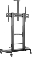 Gembird TVS-100T-02 60"-100" Állítható magasságú gurulós TV-állvány - Fekete