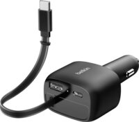 Belkin BoostCharge USB-C Autós Gyorstöltő 75W USB-C kábellel - Fekete