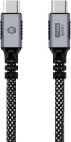 Conceptronic ETTA07B20 USB-C apa - USB-C apa 3.2 Gen 2x2 Adat és töltőkábel 2m - Fekete/Szürke