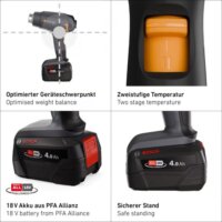 Steinel MobileHeat 1 Akkumulátoros Hőlégfúvó (Akku és töltő nélkül)