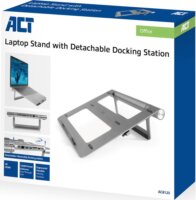 ACT AC8125 Ergonomikus Állítható 15.6" Laptop Asztali Állvány levehető Dokkolóállomással - Fehér