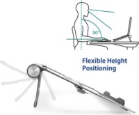 ACT AC8125 Ergonomikus Állítható 15.6" Laptop Asztali Állvány levehető Dokkolóállomással - Fehér