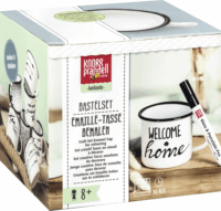 Knorr Prandell Dekorálható zománcos bögre szett filctollal - Fehér