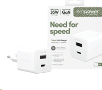 PanzerGlass USB-C / USB-A Hálózati Gyorstöltő Adapter 35W - Fehér