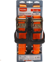 Extol Premium 8861146 Racsnis rögzítő spanifer kampóval 5m (2db/csomag) - Narancssárga