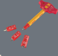 Wera 410 i VDE Szigetelt T-nyelű racsnis csavarhúzó adapter 1/4" betétekhez