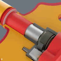 Wera 410 i VDE Szigetelt T-nyelű racsnis csavarhúzó adapter 1/4" betétekhez