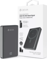 Devia ST107939 Extreme Speed Series Mini Metal Powerbank 10000 mAh 20W - Szürke