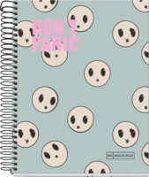 Miquelrius Dont Panic A5 140 lapos Kockás spirálfüzet - Mintás