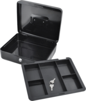 Malatec 1216 Kulcsos pénzkazetta 30 × 24 × 9 cm - Fekete