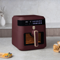 Berlinger Haus BH/9687 AirFryer Forrólevegős Sütő 6,3L 1300 Watt - Bordó