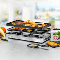 Rommelsbacher RCP Pizza Raclette Elektromos Asztali Grillsütő 1800 Watt - Fekete