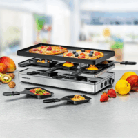 Rommelsbacher RCP Pizza Raclette Elektromos Asztali Grillsütő 1800 Watt - Fekete