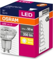 Osram Value PAR16 LED Spot izzó 3,6W 350lm 3000K GU10 - Meleg fehér