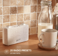 Roberts Radio Play 11 DAB+ FM Asztali Rádió - Fehér / Szövet