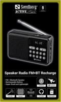 Sandberg Bluetooth hordozható FM Rádió - Fekete