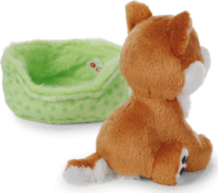 Nici Green Shiba Inu Kutya Plüssfigura Kosárban 12cm