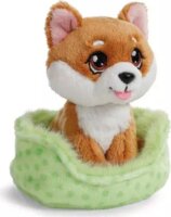 Nici Green Shiba Inu Kutya Plüssfigura Kosárban 12cm