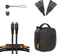 Tether Tools Optima 10G Kit USB-C apa - USB-C apa Adatkábel hordtáskásval 4,6m - Fekete