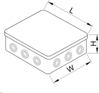 Tracon PD100x100 Falon kívüli rugalmas kötődoboz (5db / csomag)