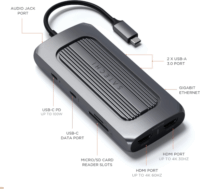 Satechi ST-UCMXAM Multifunkciós USB-C HUB 100W (2x HDMI + 2x USB-A + 1x Audio + 2x USB-C + 1x MicrosSD + 1x Ethernet)
