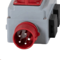 Holzmann ALA1 380V / 400V Kompakt Műhely Elosztó doboz 4 aljzatos - SZürke/Piros