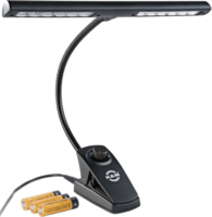 K&M 12295 Csiptetős Akkus / Vezetékes LED Lámpa - Fekete