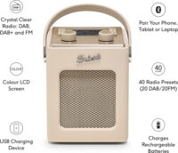 Roberts Radio Revival Mini 2 Bluetooth hordozható FM / DAB+ Zsebrádió - Pasztell krém
