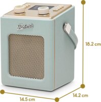 Roberts Radio Revival Mini 2 Bluetooth hordozható FM / DAB+ Zsebrádió - Pasztellkék