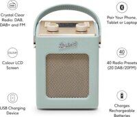 Roberts Radio Revival Mini 2 Bluetooth hordozható FM / DAB+ Zsebrádió - Pasztellkék