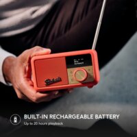 Roberts Radio Revival Petite 2 Bluetooth hordozható FM / DAB+ Zsebrádió - Narancssárga