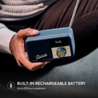Roberts Radio Revival Petite 2 Bluetooth hordozható FM / DAB+ Zsebrádió - Éjkék