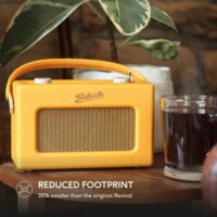 Roberts Radio Revival Uno Hordozható DAB+ FM Asztali Rádió - Napsárga