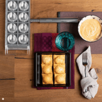 Marcato RT-ARG Ravioli kézi tésztakészítő szett (forma+sodrófa) - EZüst