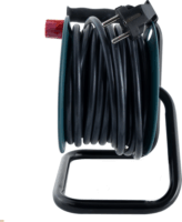 REV 0010042100 Hálózati hosszabító Kábeldob 3 aljzattal 10 méter - Fekete/Kék