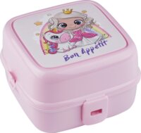 IRIS G-400 Porky Műanyag Gyerek ételes doboz kanállal és villával 2L - Vegyes színek