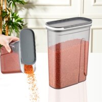 Iris BSF-00850 Műanyag Gabonapelyhes ételtároló 2.7L - Átlátszó / Szürke